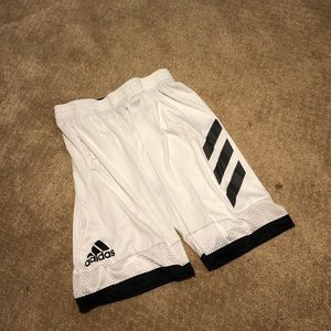WHITE ADIDAS SHORTS